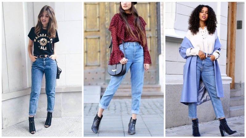 high waisted jean outfits