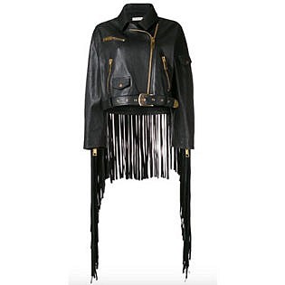Natasha Zinko Oversized Fringed Jacket Black