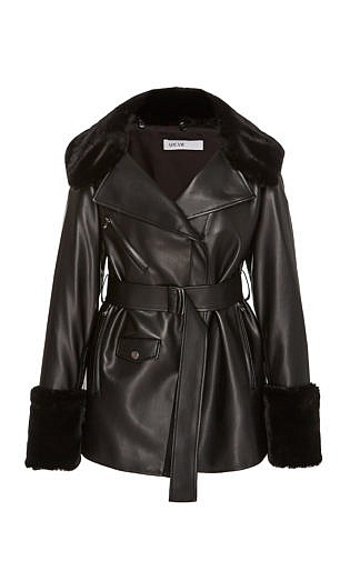 Oversized Faux Leather Moto Jacket