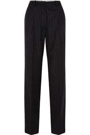 Pinstriped Wool Trousers