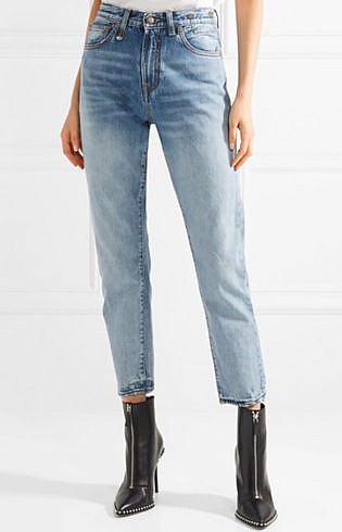 straight cut low rise jeans