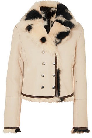Reversible Double Breasted Shearling Jacket
