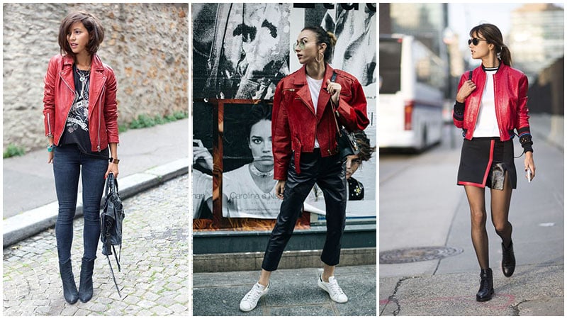 How to Style Red Leather Jackets?