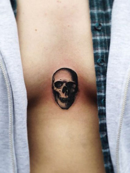 Skull Chest Tattoo