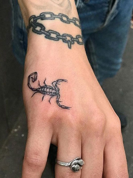 Small Scorpian Tattoo Men