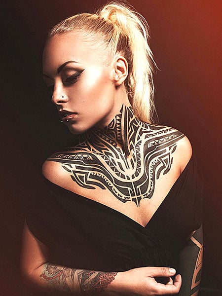 30 Feminine Chest Tattoos