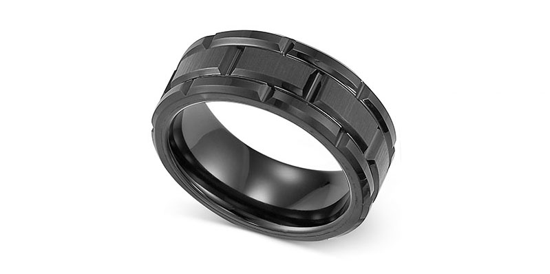Triton Black Tungsten Men's Ring