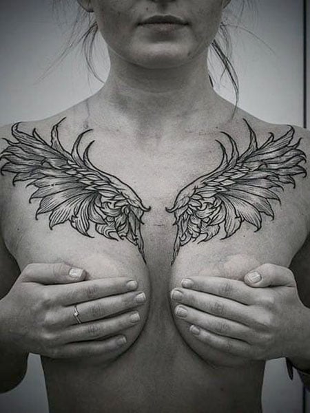 Wing Chest Tattoo