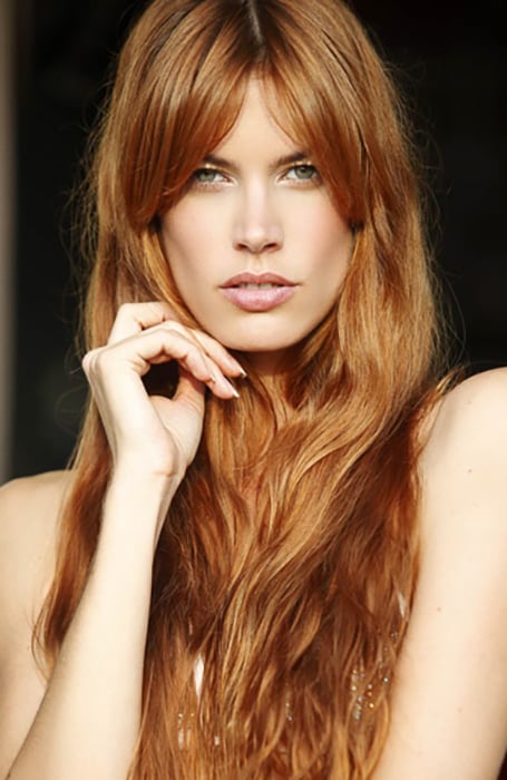 Long Red Hair With Bangs