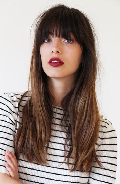 Hairstyle With Bangs For Long Hair