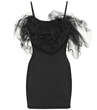 Alexandre Vauthier Tulle Trimmed Jersey Minidress | Mytheresa
