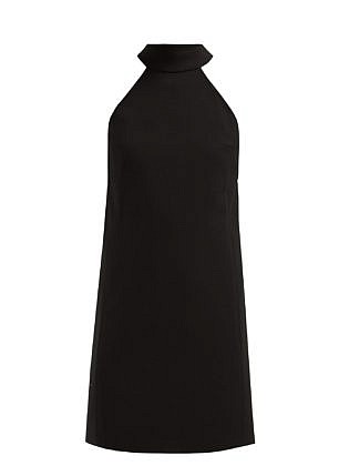 Crystal And Chain Embellished Wool Mini Dress | Saint Laurent | Matchesfashion.com Au