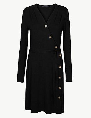 Jersey Long Sleeve Wrap Dress | Marks & Spencer London