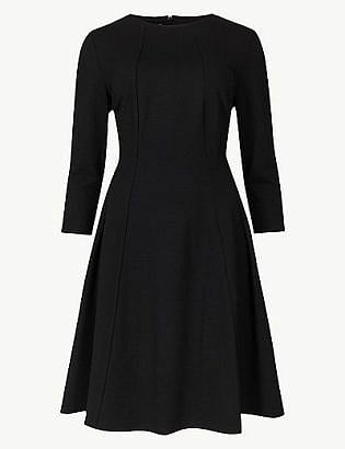 Round Neck Fit & Flare Dress | Marks & Spencer London