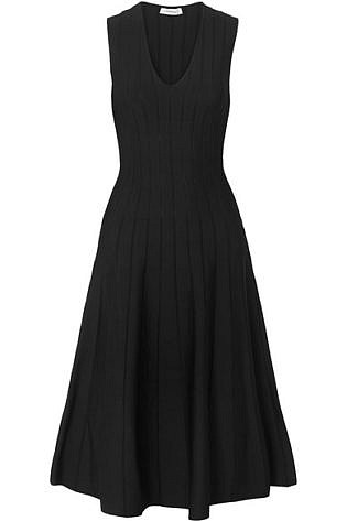 Ribbed Stretch Knit Midi Dress