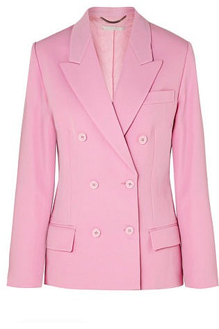 Stella Mccartney Double Breasted Wool Twill Blazer