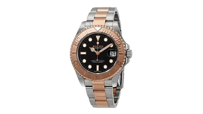 14. Yacht Master 37 Automatic Black Dial Ladies Steel And 18k Everose Gold Oyster Watch