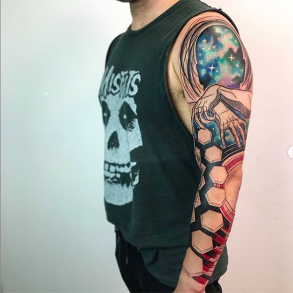 abstract tattoo half sleeve