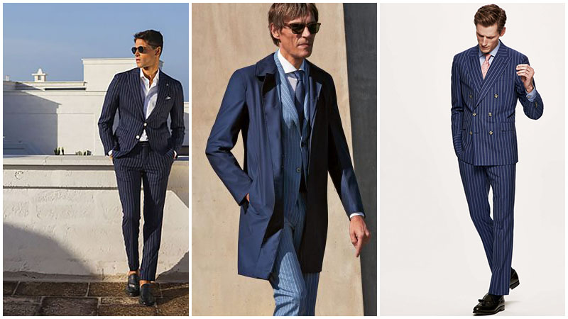 Blue Pinstripe Suit