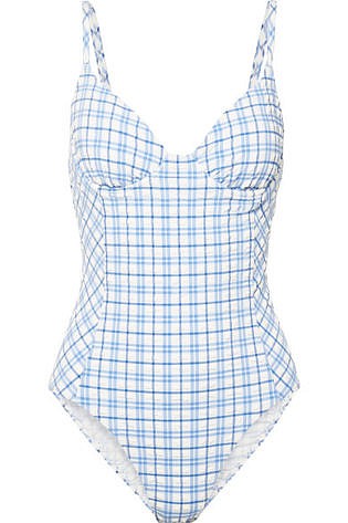 Checked Seersucker Swimsuit