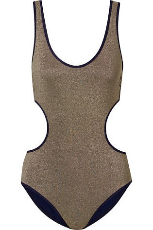 Cutout Stretch Lurex Swimsuit