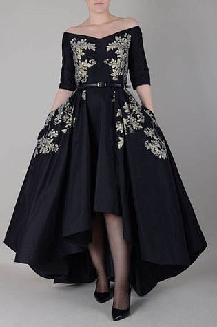 black silk frock