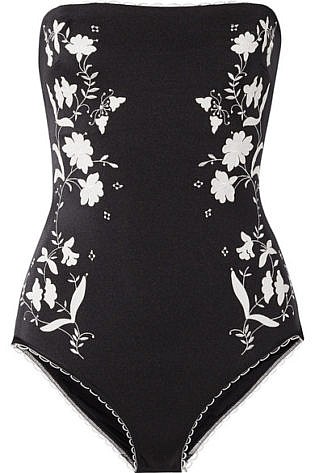 Juniper Appliquéd Embroidered Swimsuit