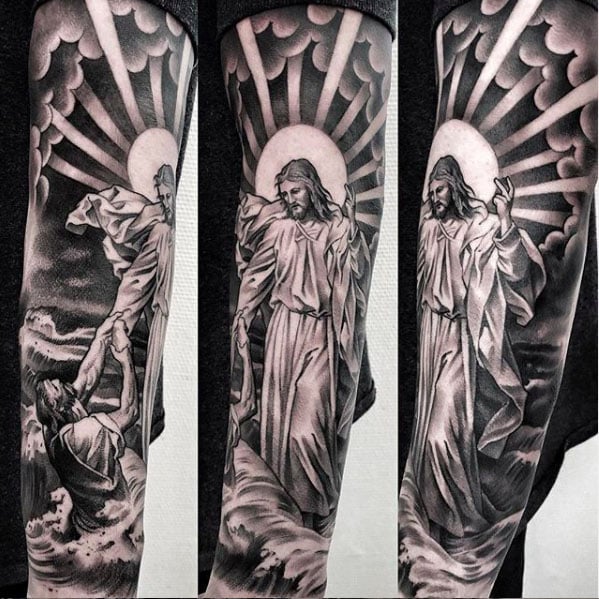 jesus tattoos sleeves