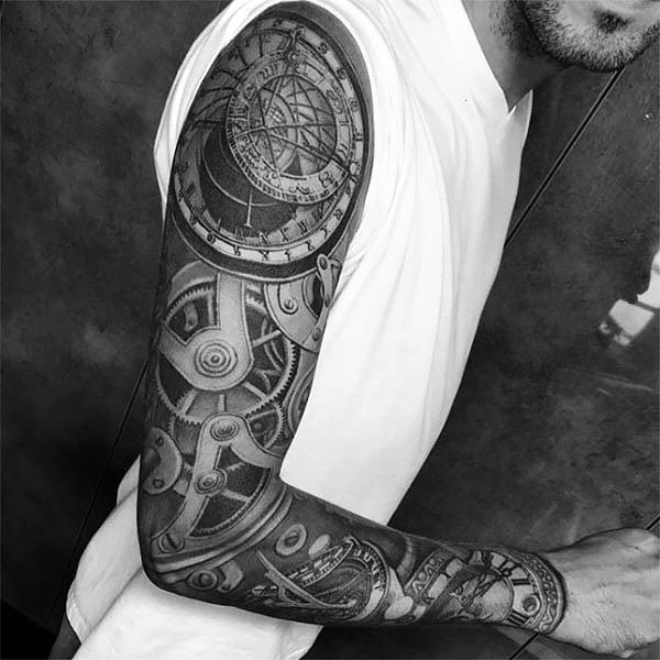 Mechanical Sleeve Tattoo