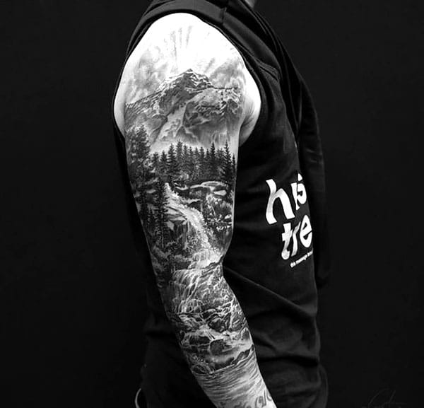 Männer arm natur tattoos