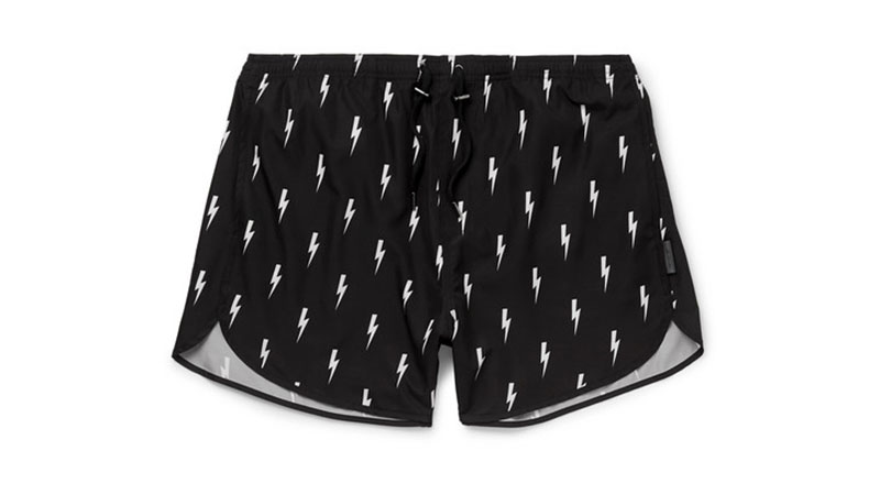 Neil Barret slim Fit Short Length Printed Swim Shorts