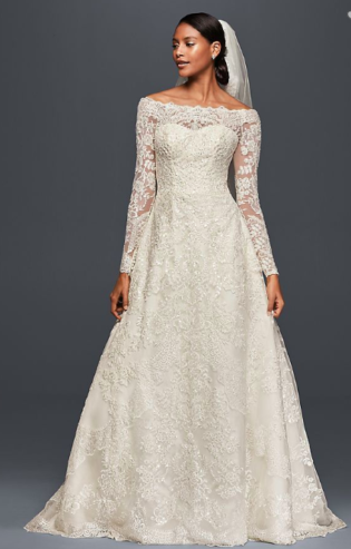 long sleeve casual wedding dress