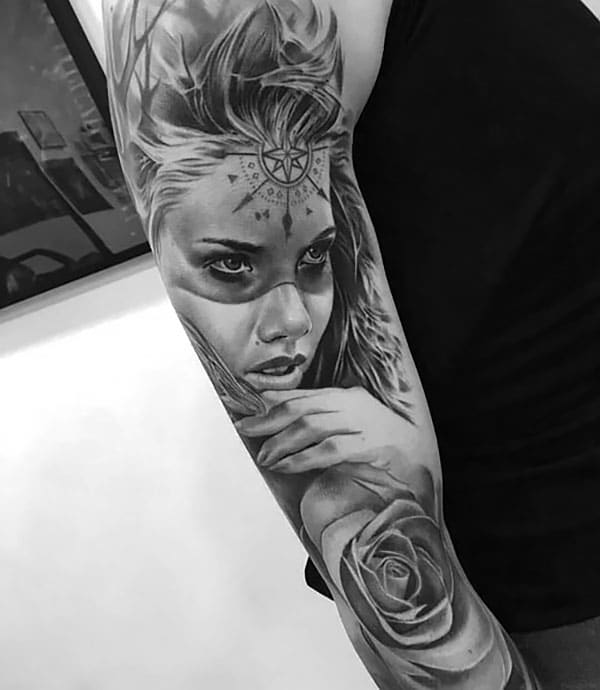 Portrait Sleeve Tattoo