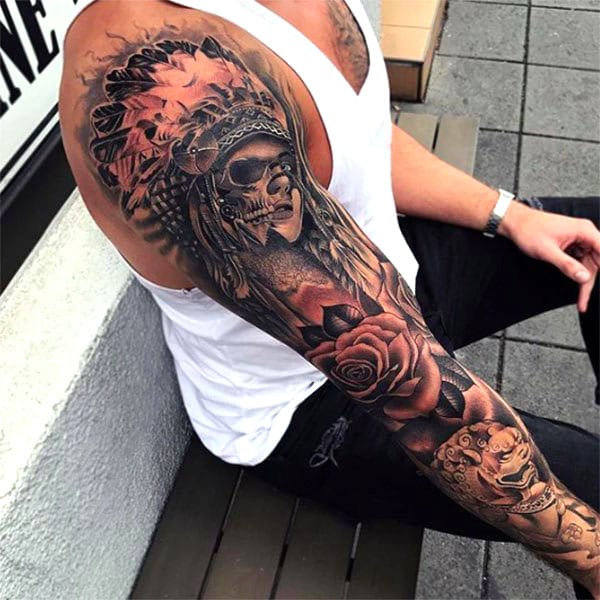 35 Skull Tattoos and Designs For Men Sleeve