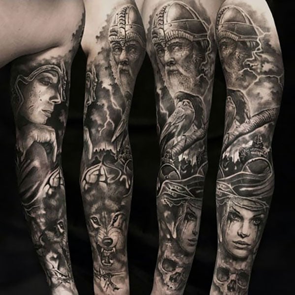 Viking Sleeve Tattoo Men