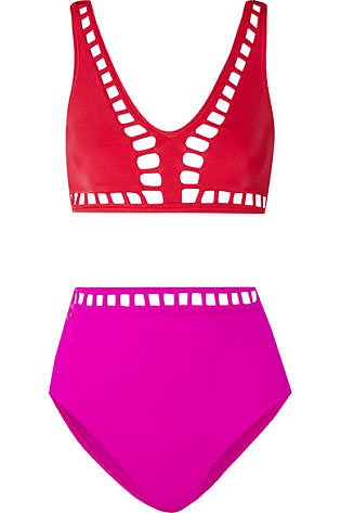 Ela Cutout Two Tone Bikini