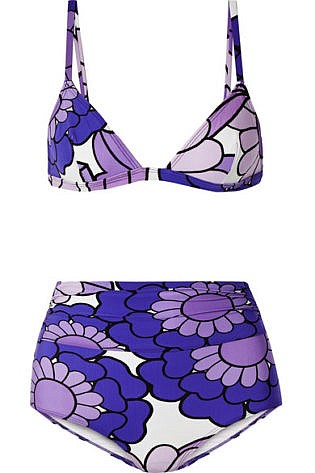 Floral Print Triangle Bikini