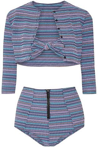 Knotted Seersucker Bandeau Bikini
