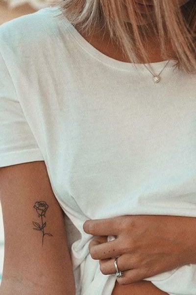 Simple Rose Tattoo
