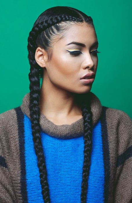 Two Cornrows With Extensions