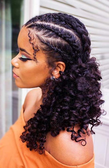 Five Cornrow Braids