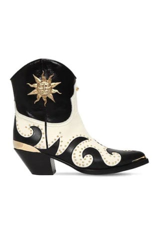 50mm Studded Leather Cowboy Boots