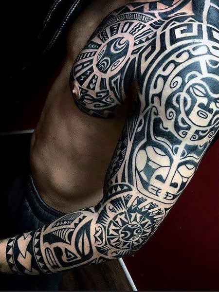Tattoo Tribal Abstract Sleeve Black Arm Stock Vector Royalty Free  1262019592  Shutterstock