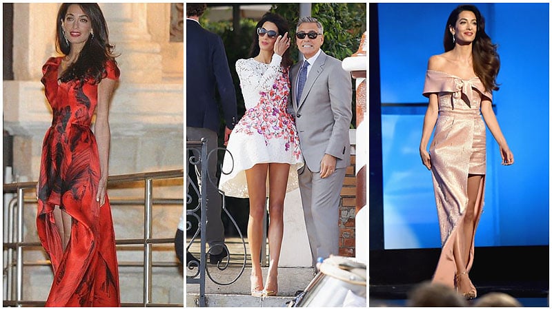 Amal Clooney High Low Dresses