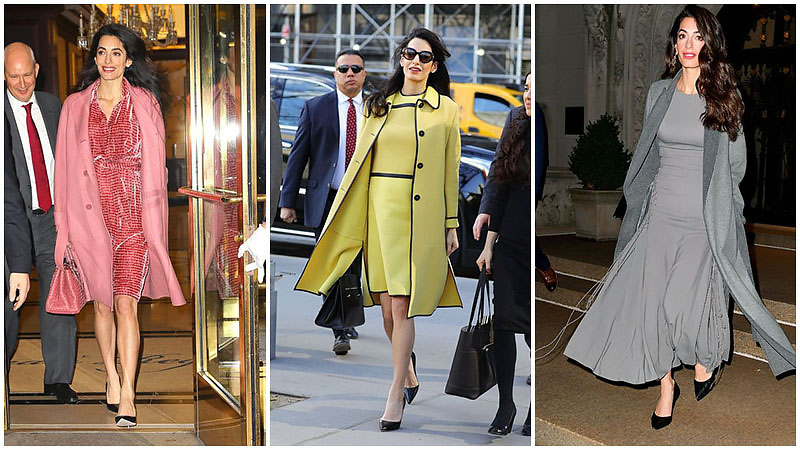 Amal Clooney Monoschrome Outfits