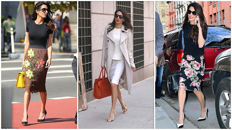 Amal Clooney Pencil Skirts