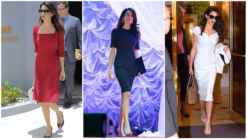 Amal Clooney Sheath Dresses