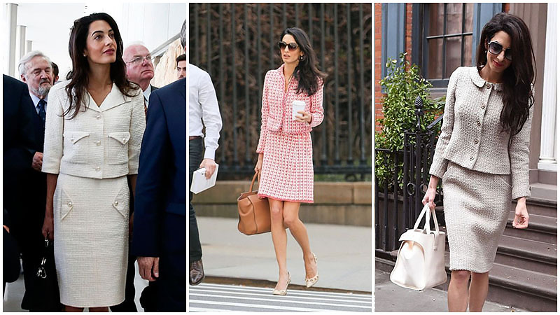 Amal Clooney Tweed Suits