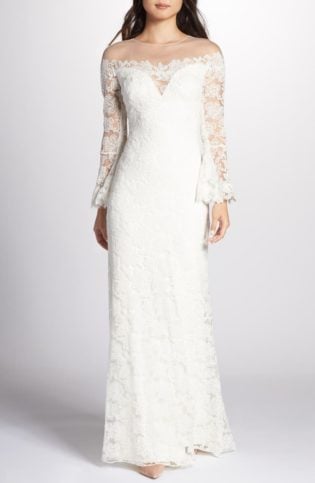 Bell Sleeve Lace Gown