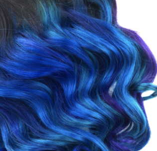 Blue Purple Ombre, Dark Gem Colored Hair Extensions